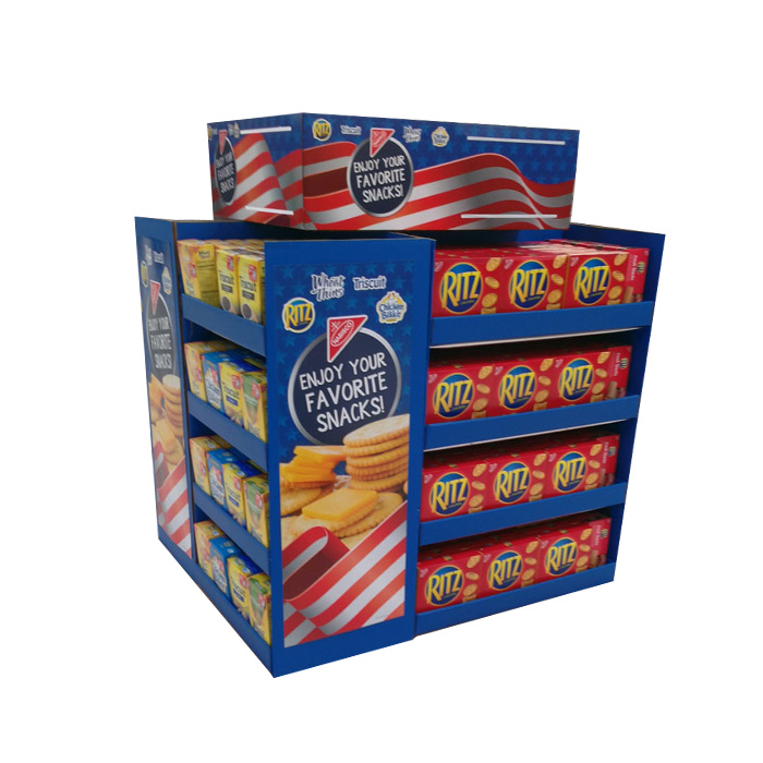 Shenzhen Manufacturer Snack Food Paper Cardboard Pallet Display for Potato Chips