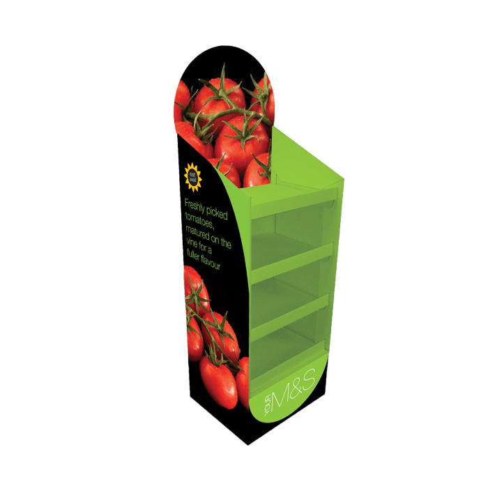 Custom Cardboard for Food Paper Fruit Display Stand