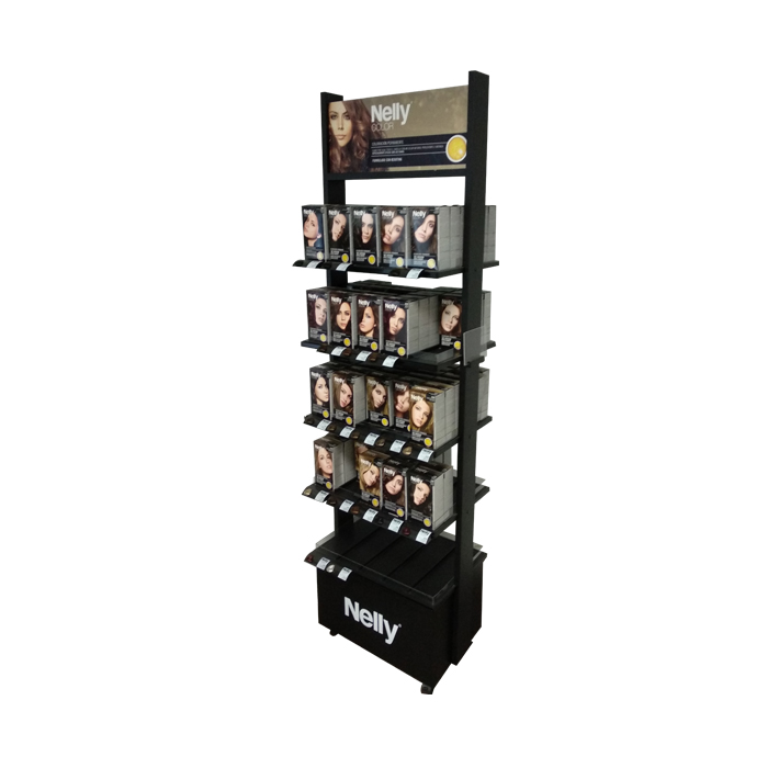 Double Sided Makeup Store Retail Wire Display Racks with Hooks