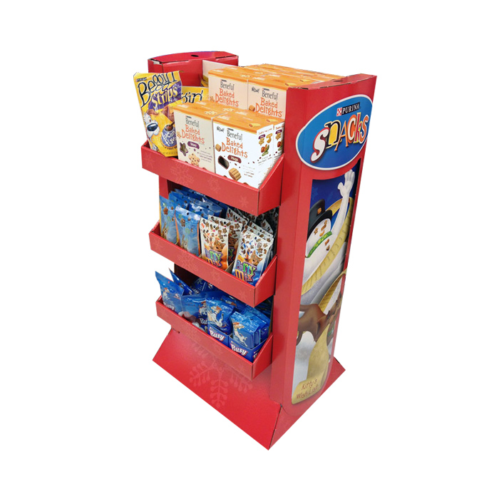 Point of Purchase Displays Snack Corrugated Display Stand_Floor Display_Shenzhen WOW Packaging Display Co.,Ltd.