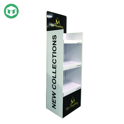 Customized Cardboard Corrugated Makeup Brush Pos Display Shelf _Floor Display Stand_Shenzhen WOW Packaging Display Co.,Ltd.