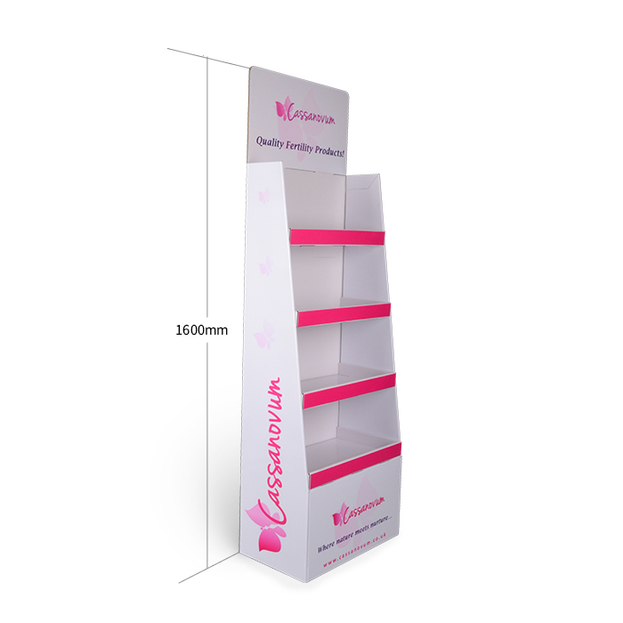 Custom Retail Display Stands for Sanitary Pads Featuring Cardboard FSDUs for Effective Merchandising
