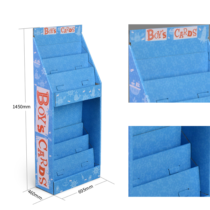 Folding Cardboard Display Stands and Custom Retail Sidekick Displays for Greeting Card Displays for Sale