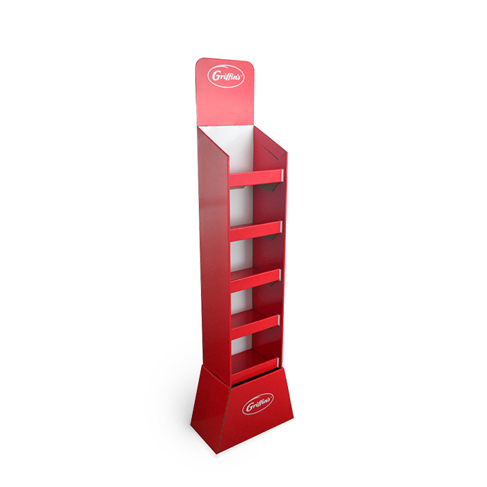 Retail Snack Display Racks with Cardboard Endcap and Floor Display Rack