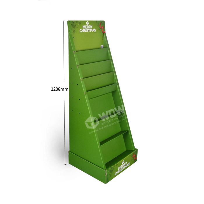Cardboard Tiered POP Display Stand for Greeting Cards in Retail