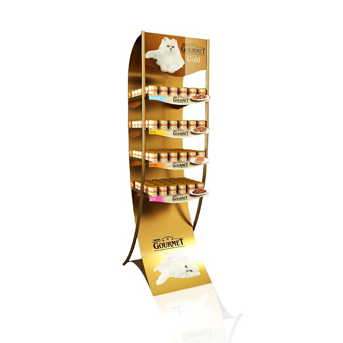 Metal Floor Standing Display Rack for Pet Food
