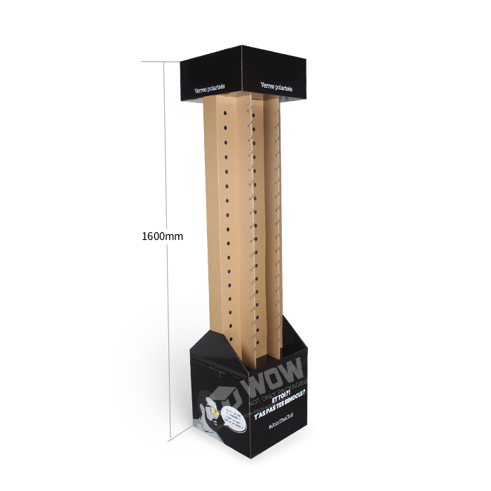 Cardboard Sunglasses Display Featuring Spinning Retail Display Stand and Double-Sided FSDU POS