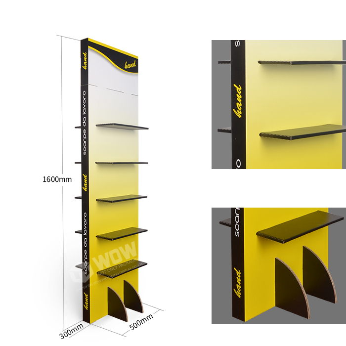 Double-Sided Shoes Display Stand for Shop Featuring Floor Stand and Carton Display Stands