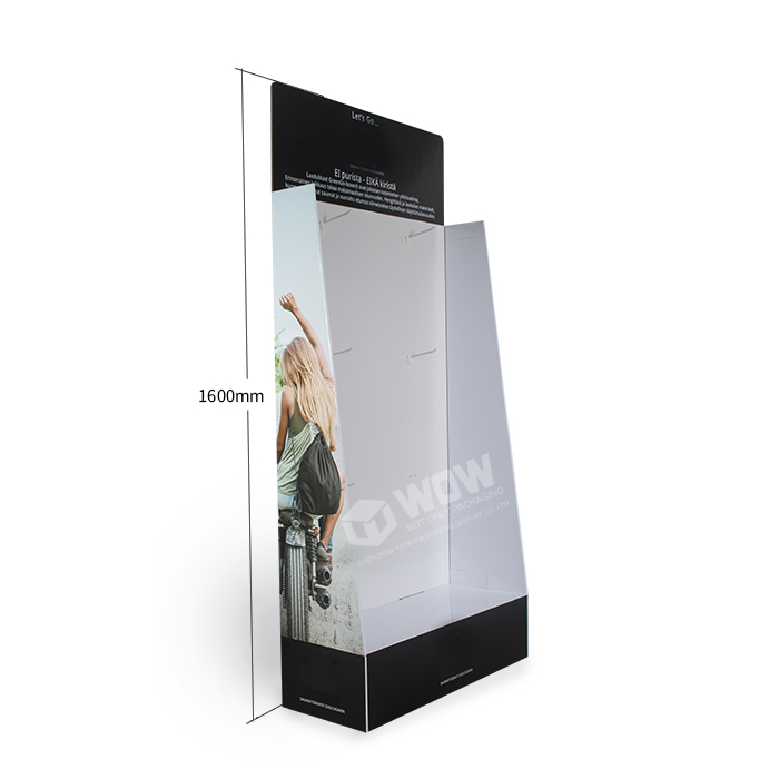 Cardboard Pegboard Bag Display Stand with Shop POP Solutions