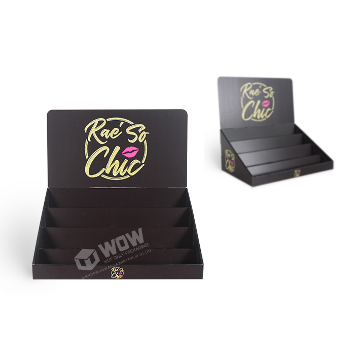 Cardboard Lip Balm Display Featuring 4 Tiers Stand and Cardboard Paper Stand for Retail