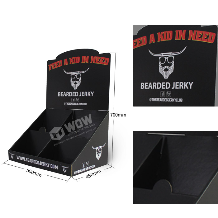 Corrugated PDQ Displays for Beef Jerky Point of Sale Units
