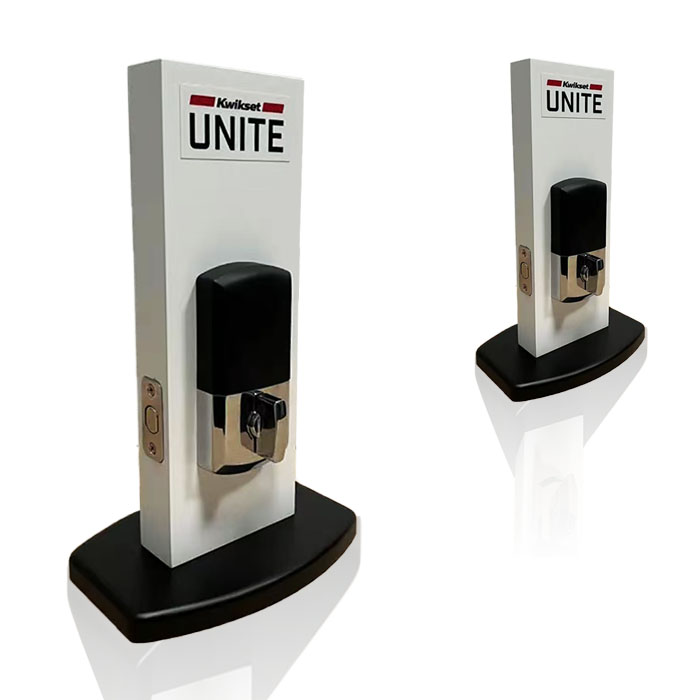 Lock Display Stand with Wooden Floor Display Rack
