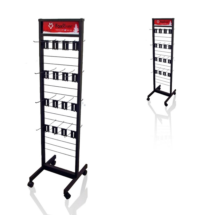 Wire Merchandising Slippers Hanging Display Rack with Wheels