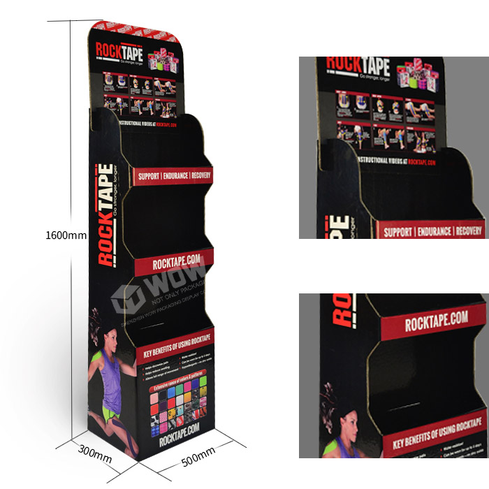 Cardboard Pharmacy Point of Sale Floor Display Stands Racks
