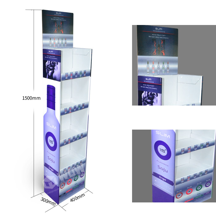 Custom Cardboard Floor Wine Bottle POS Display Solutions