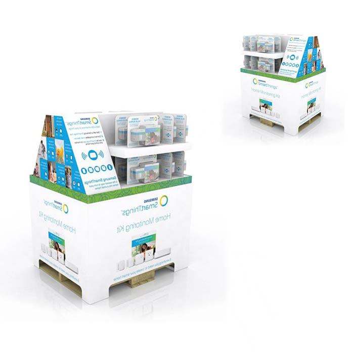 Corrugated Full Pallet Phone Accessories Display Rack for Costco