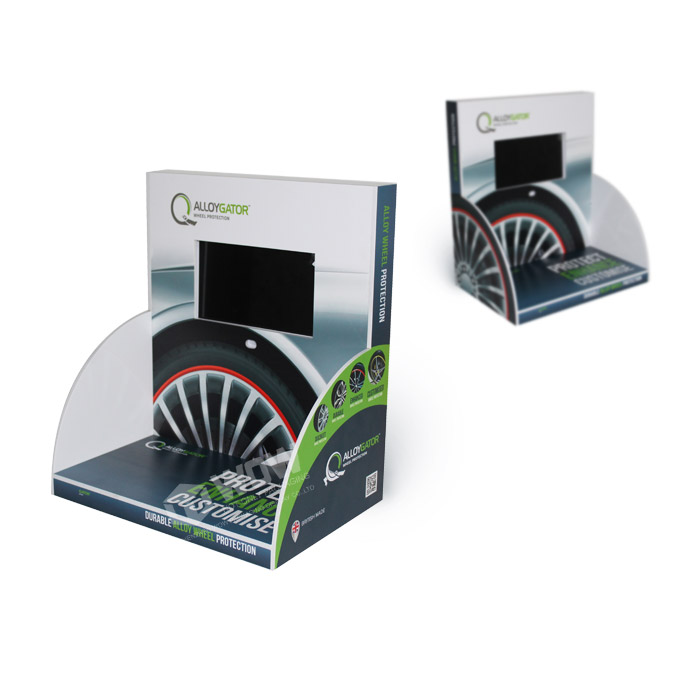 Custom Made Tire Display Stand with Acrylic Point of Sale Display Boxes