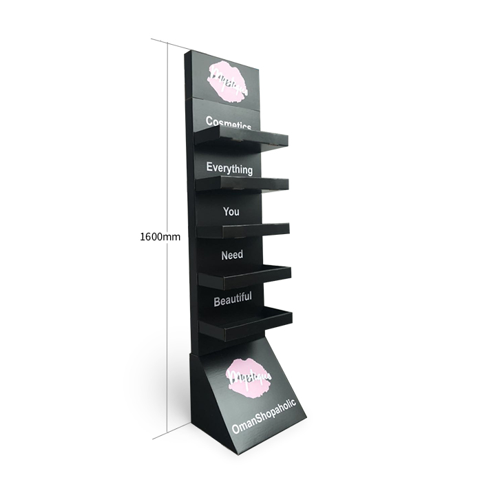 Custom Store Displays for Nail Polish Featuring Retail Floor Display Stands and Cardboard Racks