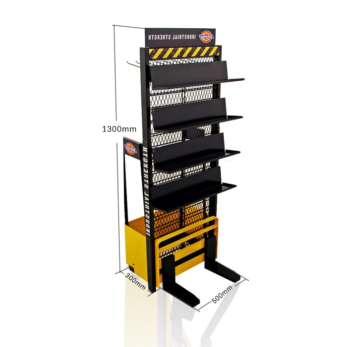 Creative Metal FSDU Display Rack for Lubricating Oil with Wheels