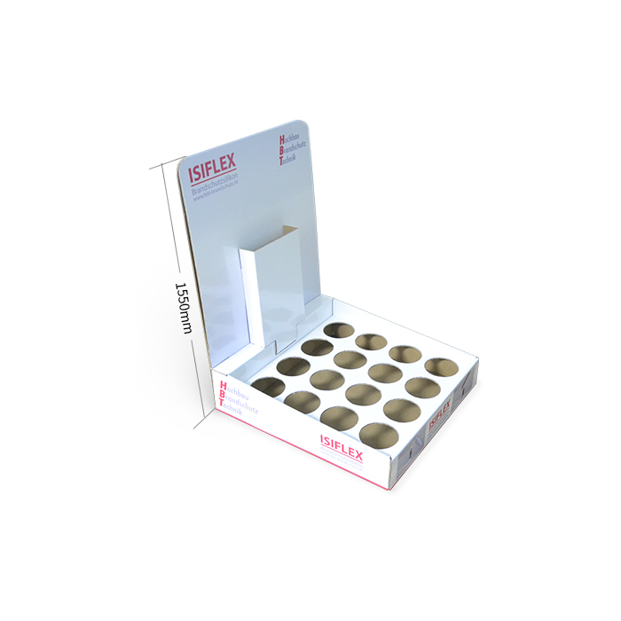 Cardboard Bottle Display Featuring Cardboard Counter Display Units