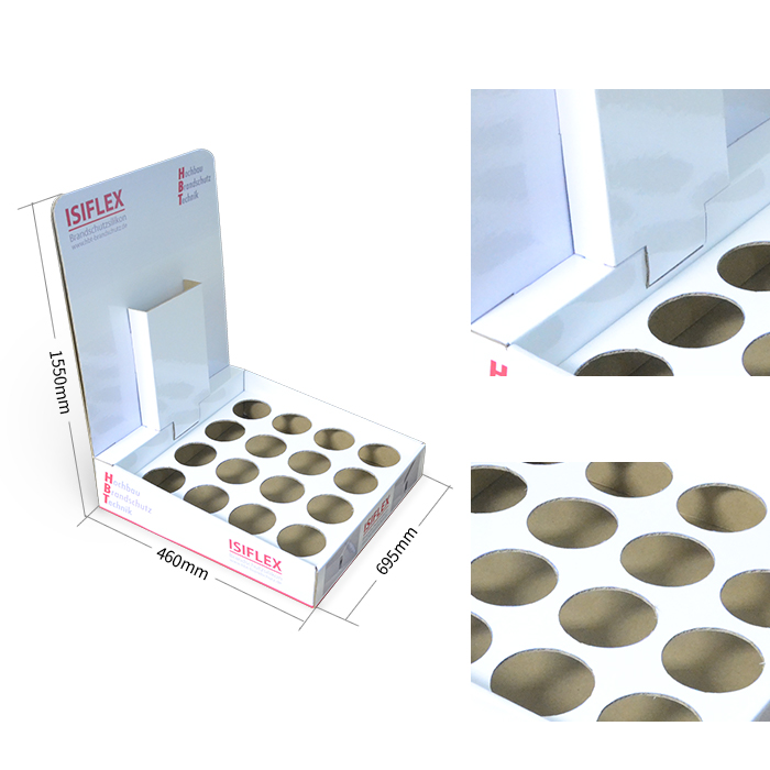 Cardboard Bottle Display Featuring Cardboard Counter Display Units