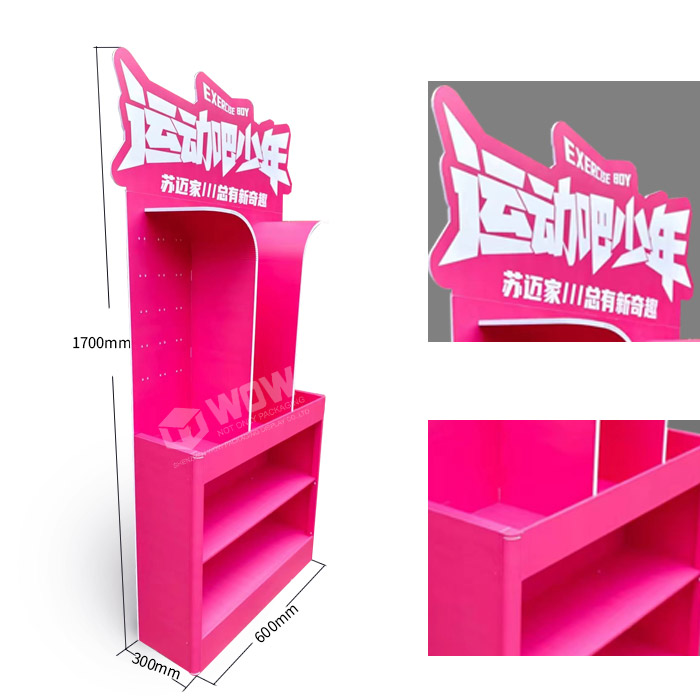 Toy Display Shelf Featuring Hang Sell Display and Spot Color Display with PVC Display Stand