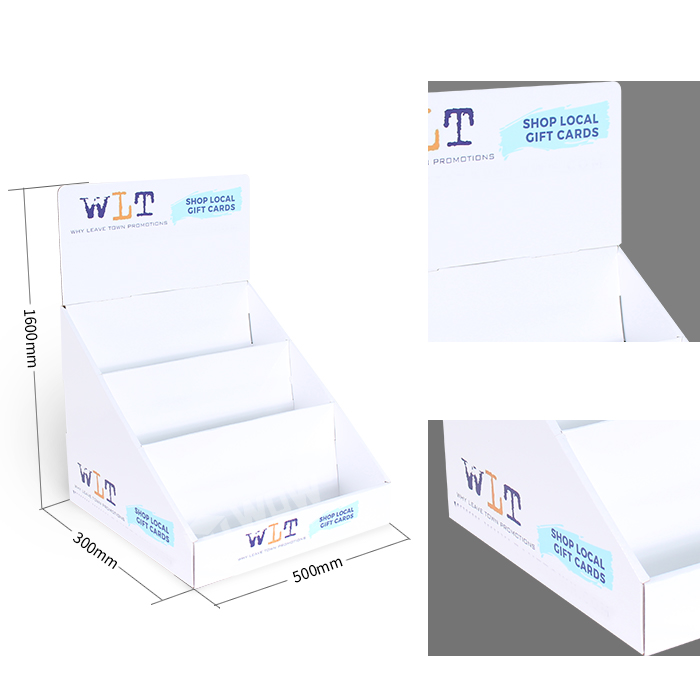 3-Tier Counter Cardboard Gift Card Display Stand for Retail