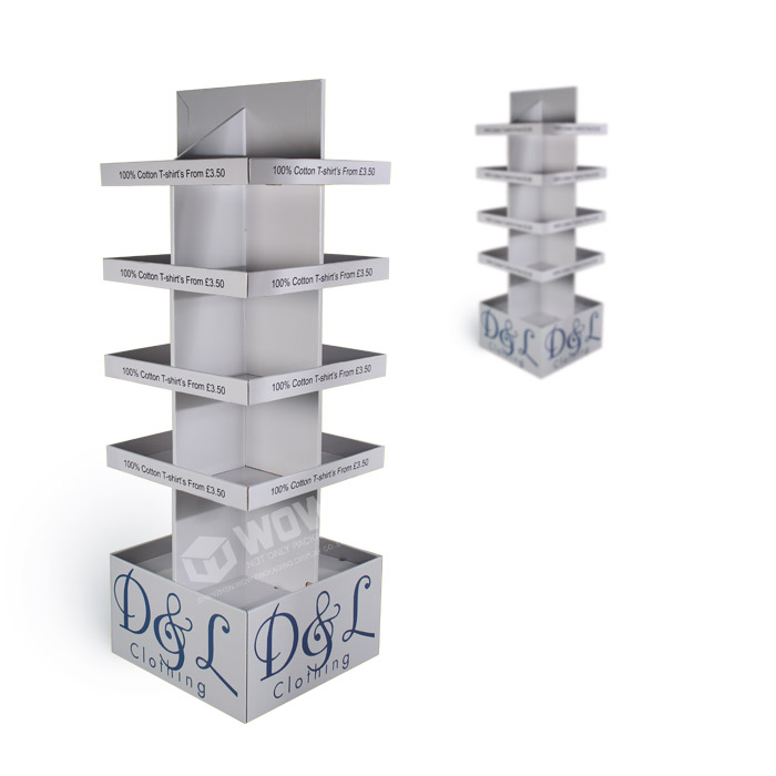 Retail T-Shirt Display with Corrugated Pallet and POP Designs