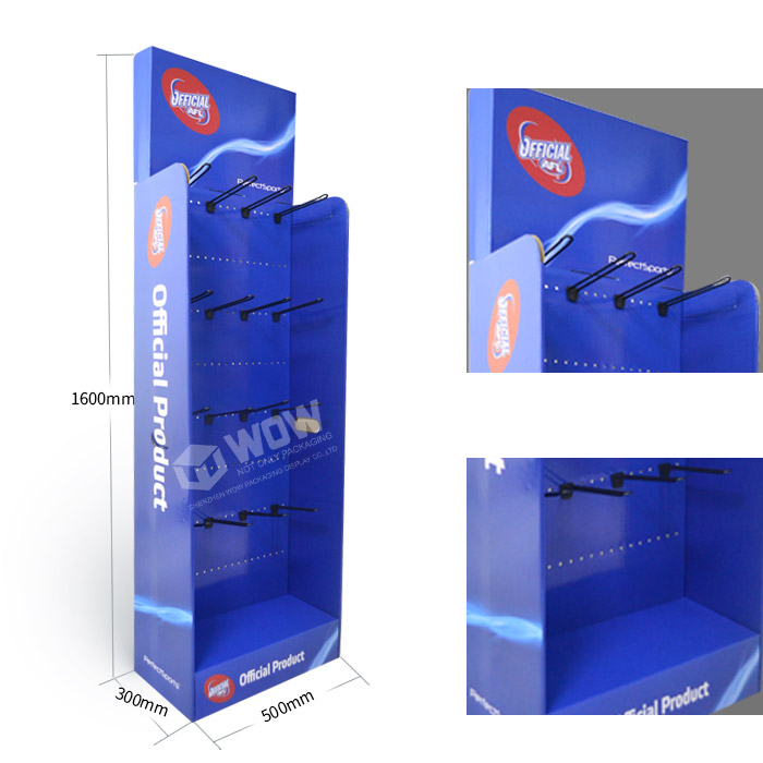 Point of Sale Paperboard Golf Glove Display with Hanging Features