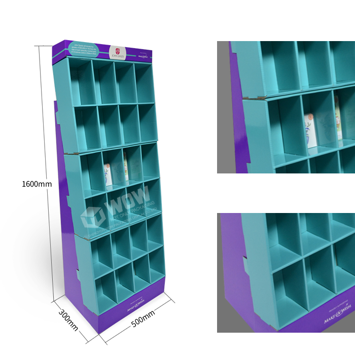 Custom Cardboard Floor Book Display Stands with Point of Sale Material