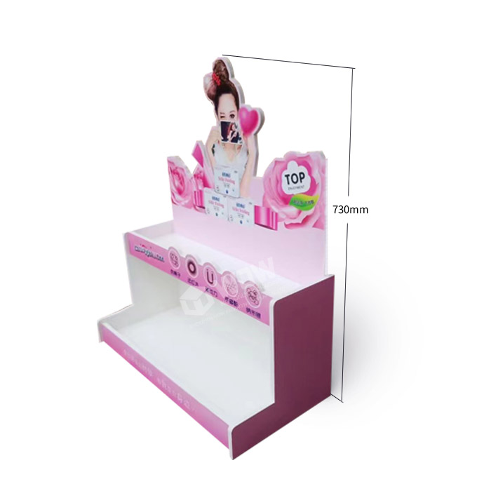 Sanitary Display Stand Featuring Countertop Display Rack with 2 Tiers and PVC Display Rack