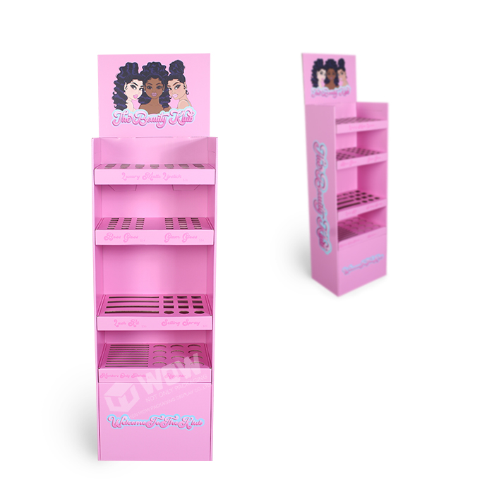 Makeup Display Stands Featuring Cardboard Floor Display Stands and China Display Racks for Retail