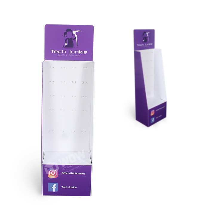 Wig Display Rack Featuring Cardboard Displays with Hooks and Offset Printing on Corrugated Materials