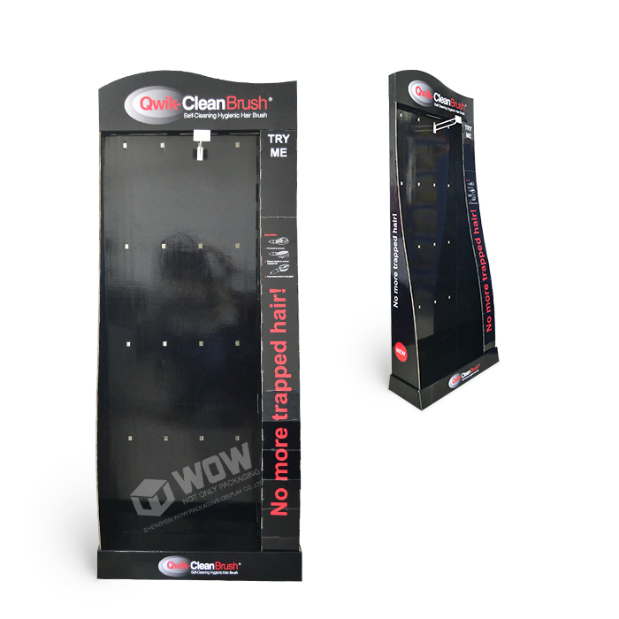Broom Display Stand Featuring Cardboard Peg Displays and Retail POS Stands with Cardboard Design
