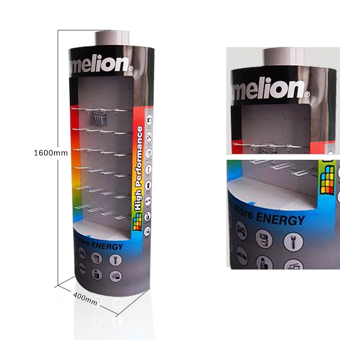 Metal Retail Hanging Display Racks for Batteries