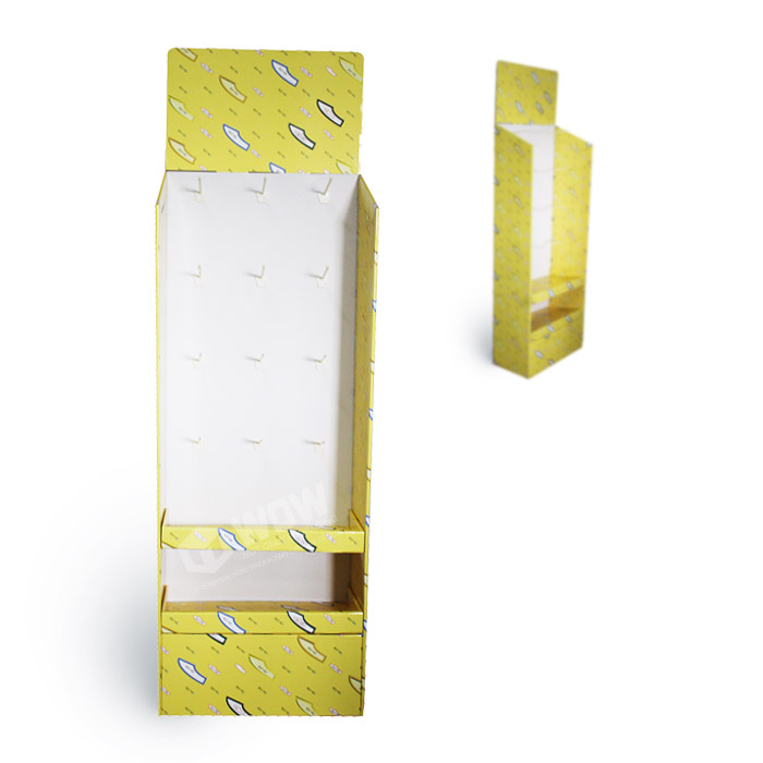 Corrugated Retail Sock Display Rack with Hanging Displays