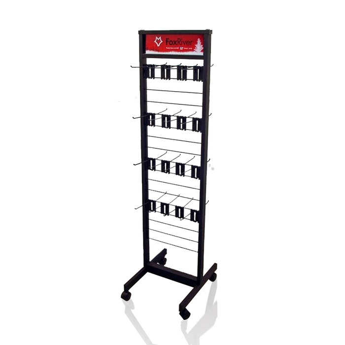 Wire Merchandising Slippers Hanging Display Rack with Wheels