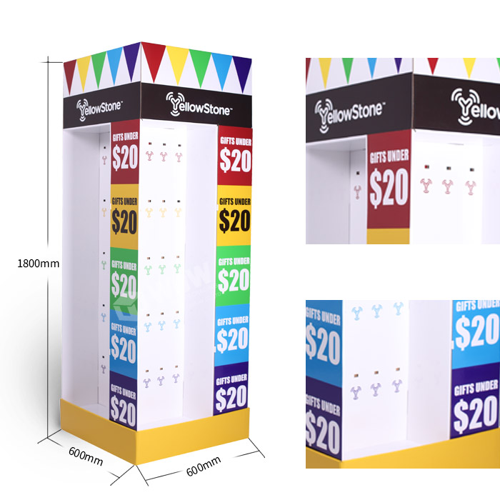 Mobile Accessories Display Rack Featuring Pallet Displays for Retail and 4-Sided Cardboard Retail Display Stands