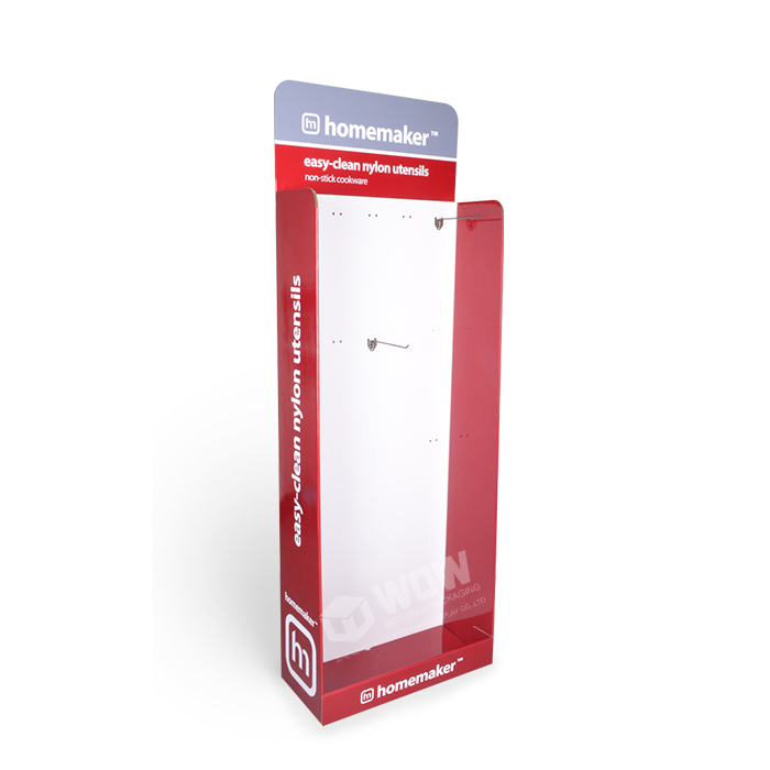 Tool Display Stand Featuring Cardboard Displays with Hooks and POP Display Solutions in Corrugated Design