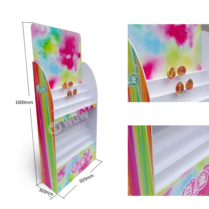 Custom Merchandise Displays for Lollipop Stand Displays Featuring Floor Standing Display Racks and PVC Display Racks