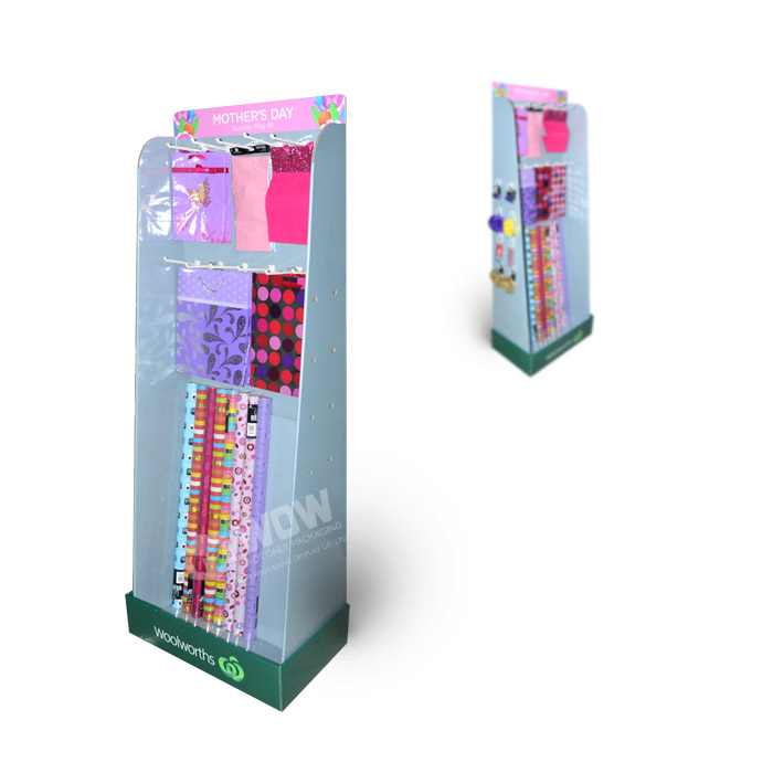 Standing Cardboard Gift Wrap Roll Point of Sale Display Units