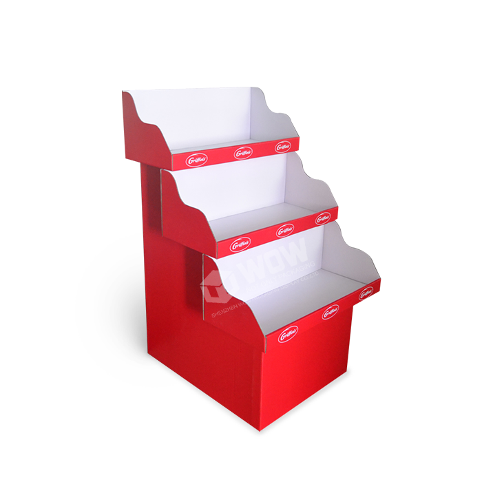 Cardboard Display Unit with Snack Display Rack and Product Display Bins for Sale