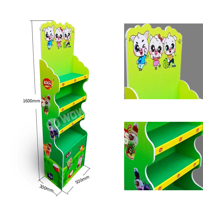 Custom Store Displays for Potato Chip Display Racks Featuring Floor Standing Display Racks and PVC Display Racks