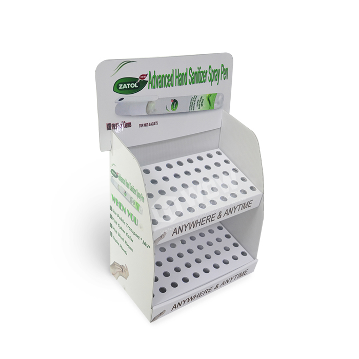 Two-Tier E-Vape POP Counter Display with Corrugated Plastic Stands