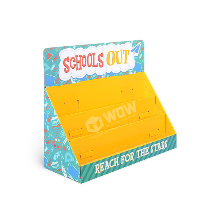 3-Tier Custom Cardboard Countertop Greeting Card Display Stand