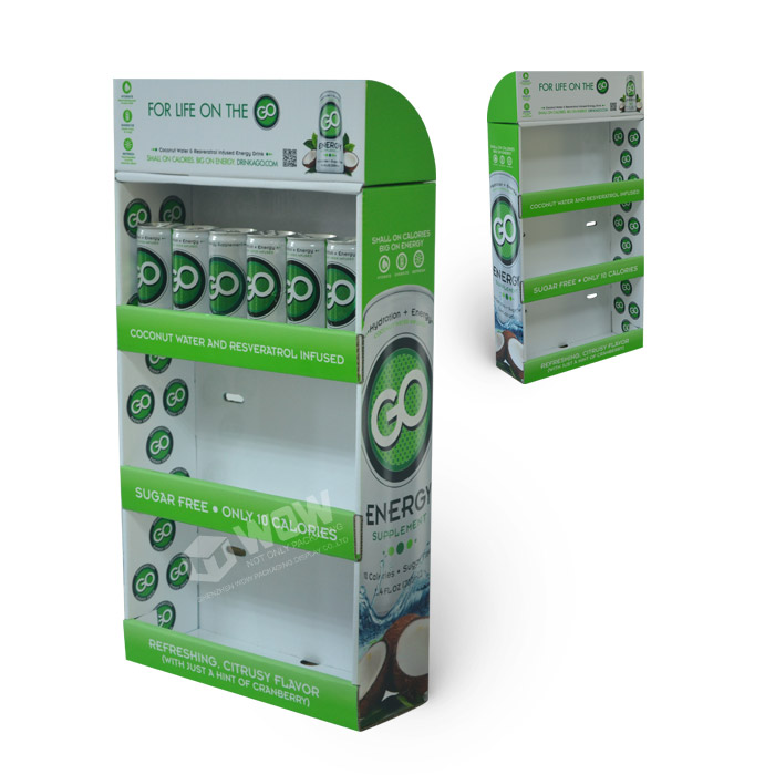 Power Wing Point of Sale Display Units for Energy Drink Display and Cardboard Product Stand