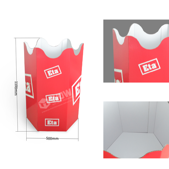 Promotional Cardboard Snack Display Rack with Store Display Bins