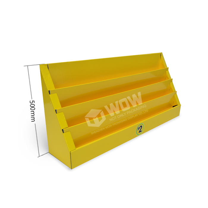 Tabletop Cardboard Postcard Display Rack with Point of Sale Stands