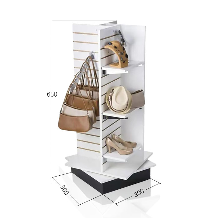 Handbag Turning Display Stand with Plywood Rack