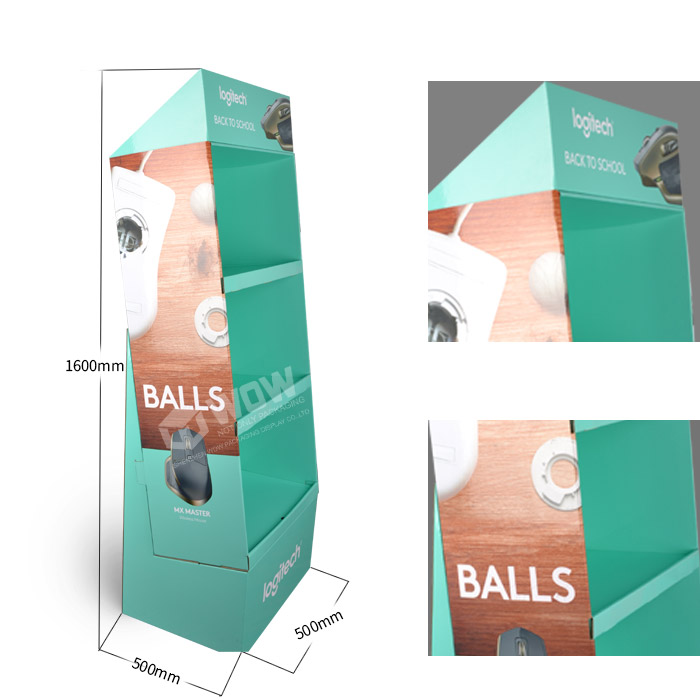 Point of Purchase Cardboard Floor Display for Logitech Mouse
